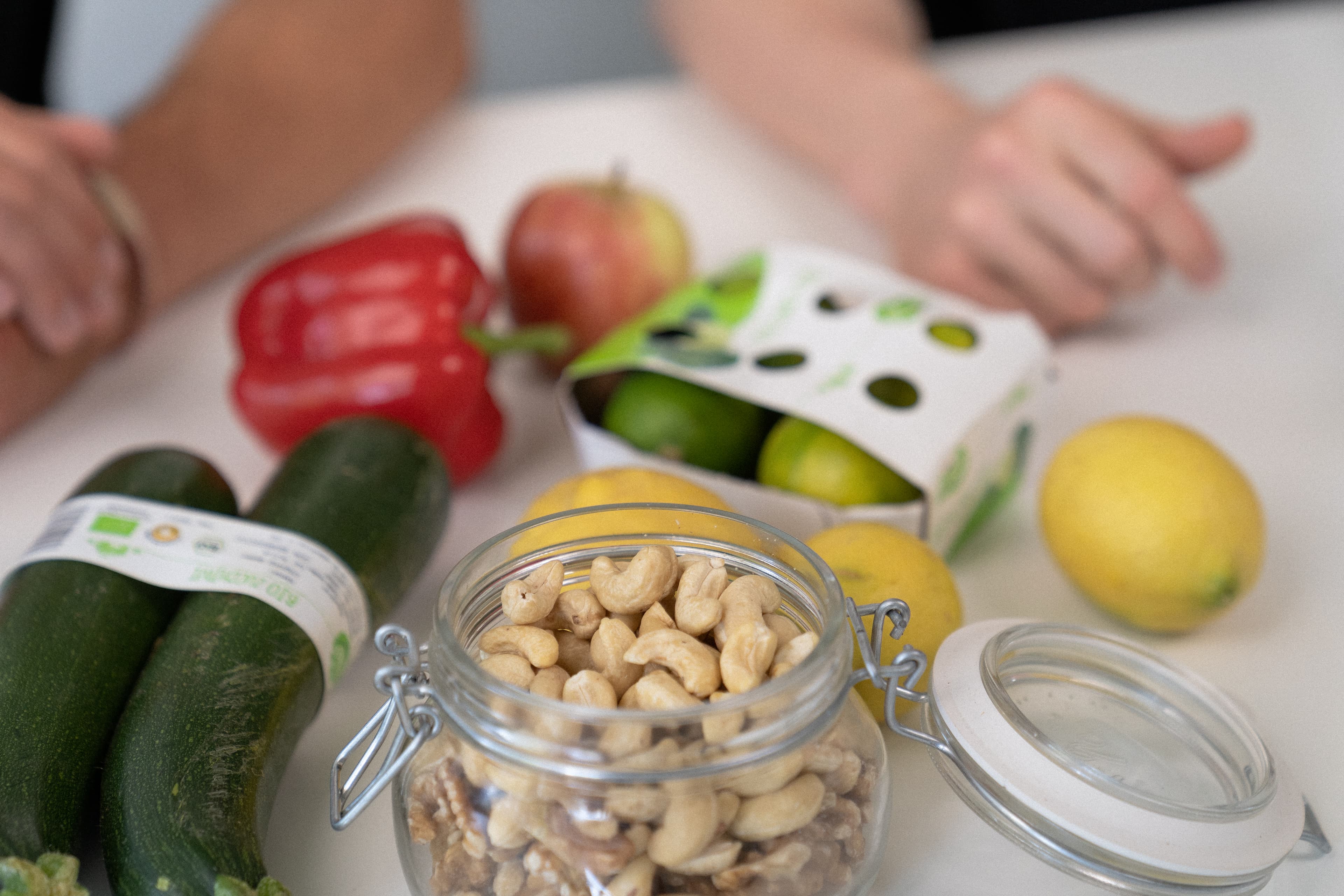Eine Auswahl an nahrhaften Lebensmitteln